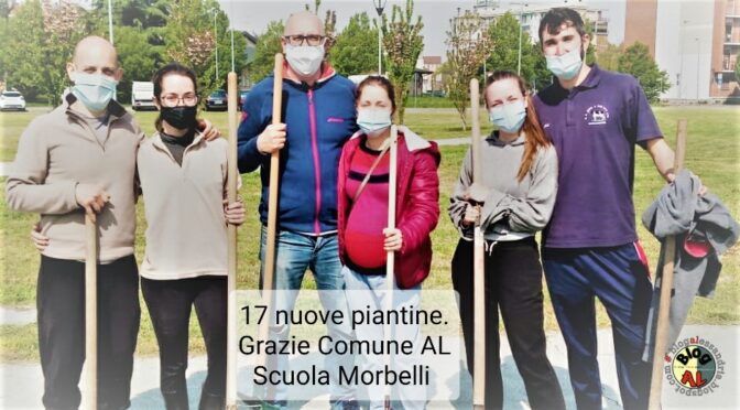 17 piantine piantate da BlogAL il 17 aprile alle ore 09.17 in Via Maria Bensi ad #ALESSANDRIA